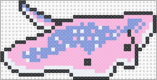 trans stingray perler - pink,light blue