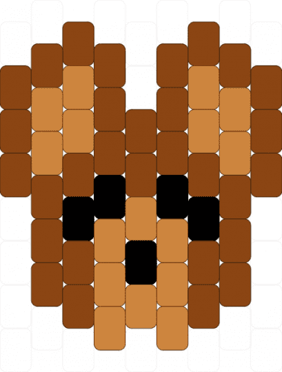 bear charm - orange,red