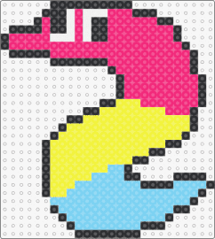 pansexual worm on a string - squirmle,pansexual,worm,pride,pink,yellow,light blue