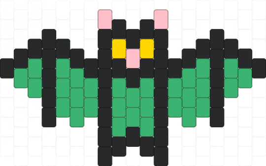 green bat - black,green