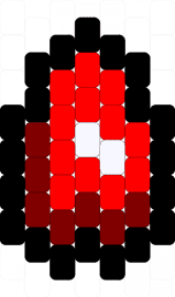 blood droplet charm - brown,red