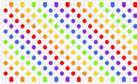 rainbow road xbase - white,yellow,blue,red,colorful
