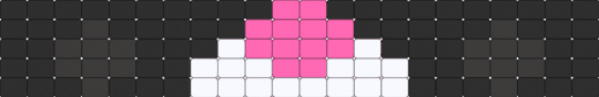 kuromi ladder stitch - black,white,pink