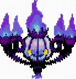 chandleure - chandelure,pokemon,gaming,character,fiery,flames,purple,black