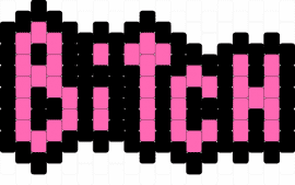 Bitch - bitch,text,charm,pink,black