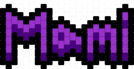 Mami tag - purple,black