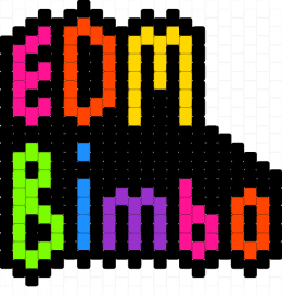 EDM bimbo - edm bimbo,sign,text,colorful,charm,music,black