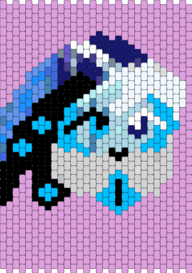 SHADOW MILK COOKIE - pink,light blue,shadow milk cookie,cookierunkingdom,ponybeads