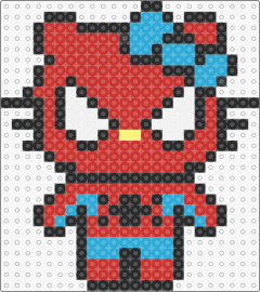 spider man - hello kitty,spiderman,costume,sanrio,character,bow,red,light blue