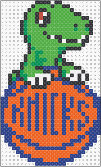 knicks but lost lands - knicks,lost lands,basketball,festival,music,dinosaur,cute,dj,sports,blue,green,orange