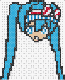 mesmerizer miku - hatsune miku,vocaloid,head,music,teal