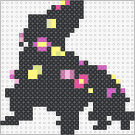 Abstraction perler - abstract,silhouette,black,pink,yellow