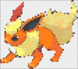 Fire evee - flareon,eevee,pokemon,evolution,character,gaming,orange,yellow