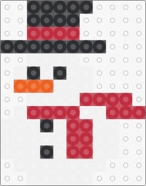 Snowman (Red) - snowman,winter,scarf,christmas,top hat,white,red,black