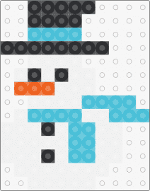 Snowman (Blue) - snowman,winter,scarf,christmas,top hat,white,light blue,black