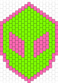 Pink Martian V01 - alien,martian,head,extraterrestrial,simple,pink,green