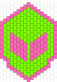 Pink Martian V03 - alien,martian,head,extraterrestrial,simple,pink,green