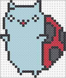 Cat Bug Perler - catbug,bravest warriors,lady bug,cat,mashup,character,tv show,cartoon,light blue,red