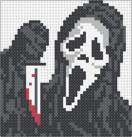 Ghostface - ghostface,scream,knife,blood,horror,character,slasher,villain,movie,halloween,mask,black,white,gray