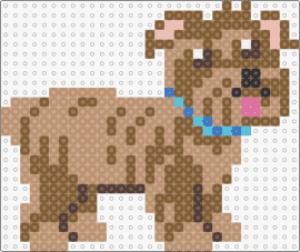 Odie Perler - dog,pet,animal,cute,tongue,brown,tan