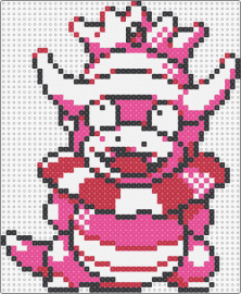 Slowking Perler - slowking,pokemon,character,gaming,evolution,slowpoke,pink,white