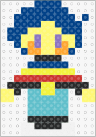 🍎Reboot Wally perler design :3 - wally darling,reboot,welcome home,character,chibi,animation,tv show,yellow,blue,teal