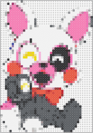 Mangle Plushie - mangle,fnaf,five nights at freddys,character,horror,video game,pink,gray,white