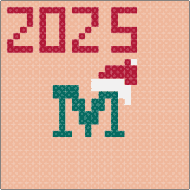 M - m,2025,text,christmas,panel,red,green