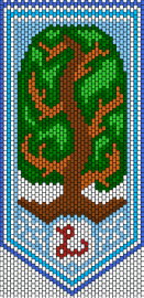 Family tree tapestry - tree,banner,tapestry,nature,family,crest,brown,green,light blue