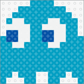 Inky from Pac-Man (cyan/light blue ghost) - inky,ghost,pacman,character,video game,arcade,retro,namco,light blue