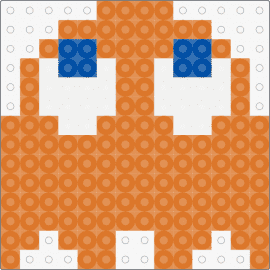 Clyde from Pac-Man (orange ghost) - clyde,ghost,pacman,character,video game,arcade,retro,namco,orange