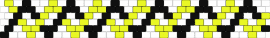 Black yellow road - zig zag,double helix,geometric,dna,cuff,bracelet,yellow,black