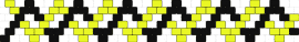 Black yellow road - zig zag,double helix,geometric,dna,cuff,bracelet,yellow,black