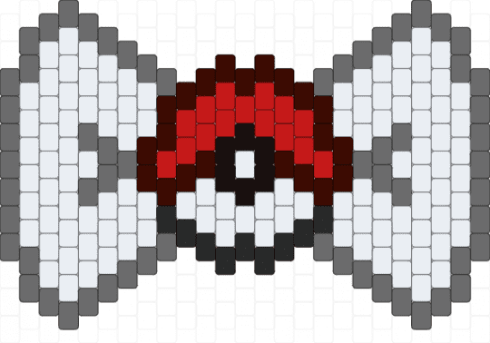 Pokeball bow (fixed!) - bowtie, gray, pokeball, white