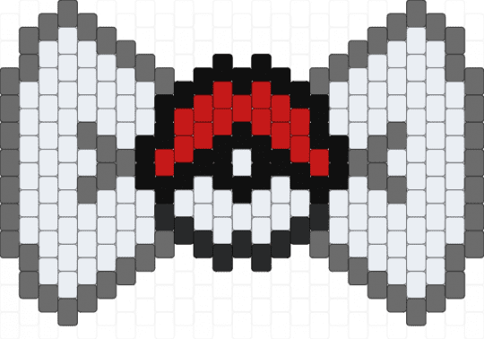 Pokeball bow (fixed!) - pokeball,bowtie,white,gray