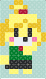 isabelle - isabelle,animal crossing,character,video game,yellow,green