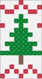 xmas tree - tree,christmas,pine,festive,panel,green,white,red