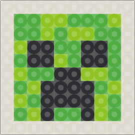 creeper - creeper,minecraft,block,head,character,video game,border,green,beige