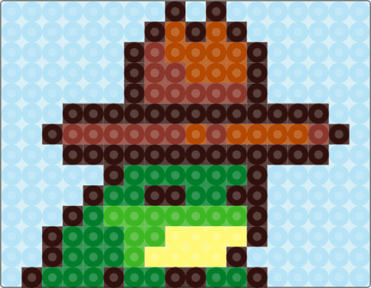 cowboy froggy - light blue,brown
