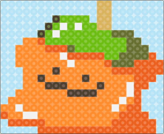 candied apple - orange,light blue