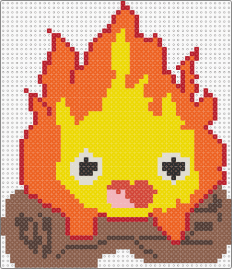 Calcifer - orange,yellow,tan,howls moving castle,calcifer,fire,studio ghibli,anime,cute,fire demon