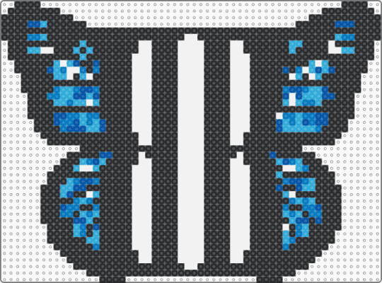 Grabbitz Large Butterfly Logo - black,white,light blue,blue,grabbitz,dj,edm,butterfly