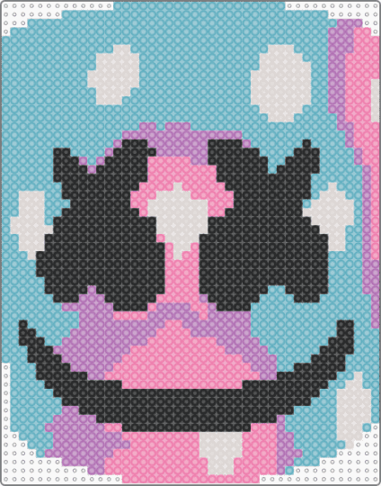 Marshmello Head - pink,light blue,marshmello,dj,edm,glow in the dark