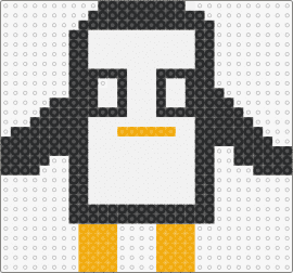 Gunter from adventure time - gunter,adventure time,penguin,character,cartoon,tv show,white,black,orange