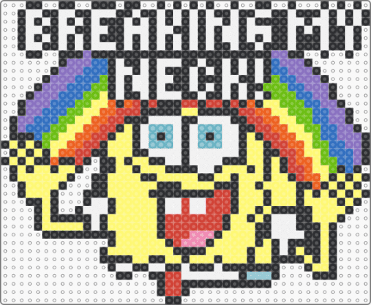 Spingebill is breaking his neck - spongebob,neck breaker,headbanger,music,black,red,yellow,blue