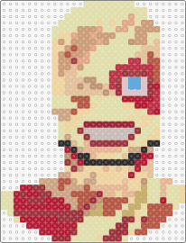 Curly WIP (stir fried ver.) - curly,mouthwashing,horror,video game,character,head,portrait,beige,red