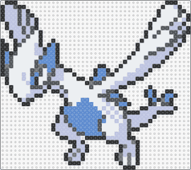 Lugia unfinished - lugia,pokemon,character,gaming,white,light blue