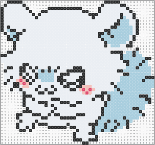 momonga - white,light blue