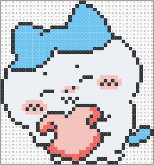 hachiware - white,beige,light blue