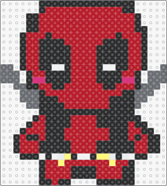 Deadpool remixed - deadpool,marvel,chibi,character,superhero,comic,movie,red,black